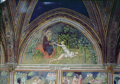 A criação de Eva, 1356-67 de also Manfredi de Battilori Bartolo di Fredi